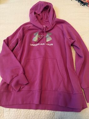 Under Armour Magenta Women's Hooded Pullover with Logo Size 1X
